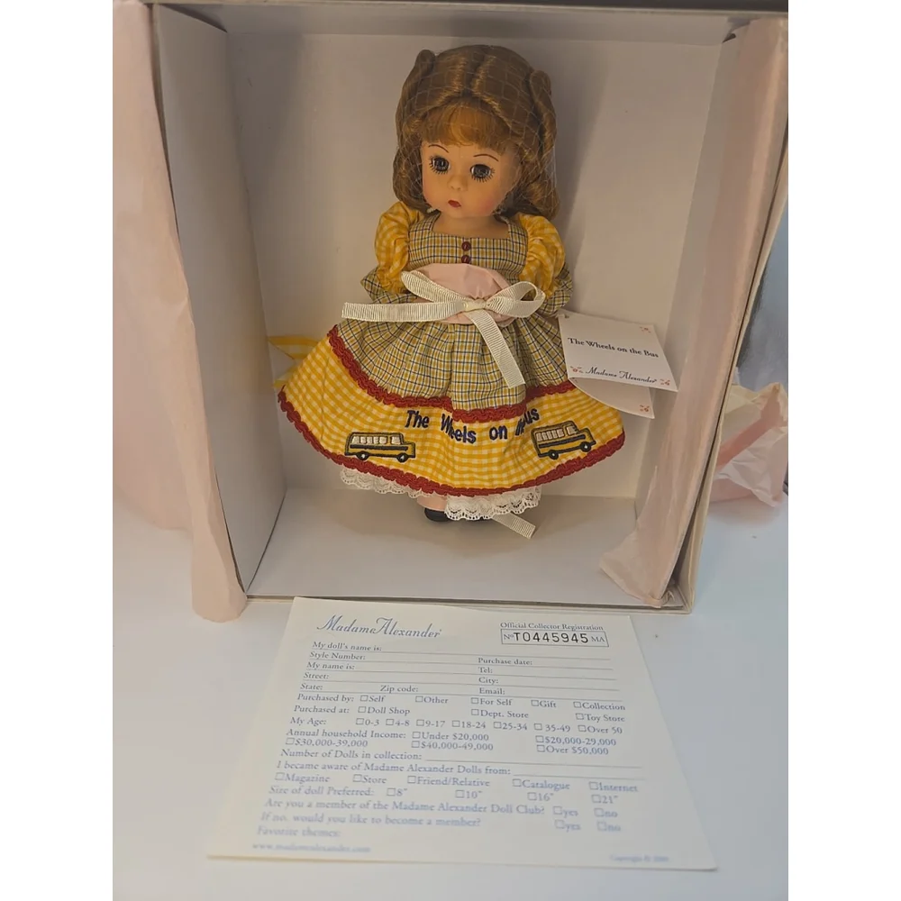 MADAME ALEXANDER WHEELS‎ ON THE BUS DOLL 34135, Never Removed From Box